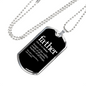 Father (noun) - Luxury Dog Tag Necklace