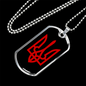 Tryzub (Red) - Luxury Dog Tag Necklace