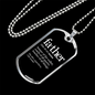 Father (noun) - Luxury Dog Tag Necklace