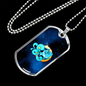 Zodiac Sign Aquarius - Luxury Dog Tag Necklace