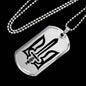 Stylized Tryzub (Black) - Luxury Dog Tag Necklace