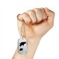 Mama Penguin With 1 Chick - Luxury Dog Tag Necklace
