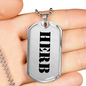 Herb - Luxury Dog Tag Necklace