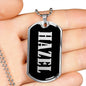 Hazel v01s - Luxury Dog Tag Necklace