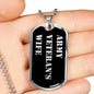 Army Veteran's Wife v2 - Luxury Dog Tag Necklace