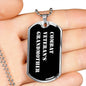 Combat Veteran's Grandmother v3 - Luxury Dog Tag Necklace
