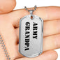 Army Grandpa - Luxury Dog Tag Necklace