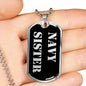Navy Sister v2 - Luxury Dog Tag Necklace