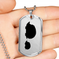 Mama Hedgehog With 1 Hoglet - Luxury Dog Tag Necklace
