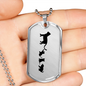 Mama Cat With 3 Kittens - Luxury Dog Tag Necklace