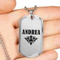 Andrea v01a - Luxury Dog Tag Necklace