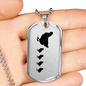 Mama Chicken With 4 Chicks - Luxury Dog Tag Necklace