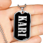 Kari v01s - Luxury Dog Tag Necklace
