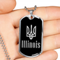 Illinois v2 - Luxury Dog Tag Necklace