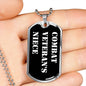 Combat Veteran's Niece v3 - Luxury Dog Tag Necklace