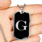 Initial G v2a - Luxury Dog Tag Necklace