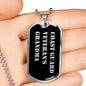 Coast Guard Veteran's Grandma v2 - Luxury Dog Tag Necklace
