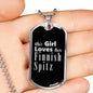 Finnish Spitz v2s - Luxury Dog Tag Necklace