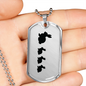 Mama Rabbit With 3 Kittens - Luxury Dog Tag Necklace