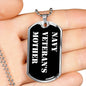 Navy Veteran's Mother v3 - Luxury Dog Tag Necklace