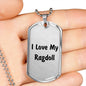 Love My Ragdoll - Luxury Dog Tag Necklace