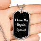 Love My Boykin Spaniel v5 - Luxury Dog Tag Necklace