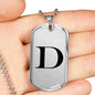 Initial D v1a - Luxury Dog Tag Necklace