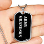 Army Grandson v2 - Luxury Dog Tag Necklace