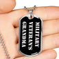 Military Veteran's Grandma v3 - Luxury Dog Tag Necklace