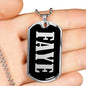 Faye v01s - Luxury Dog Tag Necklace
