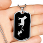 Mama Cat With 1 Kitten v2 - Luxury Dog Tag Necklace