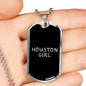 Houston Girl v3 - Luxury Dog Tag Necklace