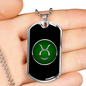 Zodiac Sign Taurus v2 - Luxury Dog Tag Necklace