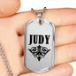 Judy v01a - Luxury Dog Tag Necklace