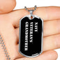 Navy Veteran's Grandmother v3 - Luxury Dog Tag Necklace
