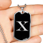 Initial X v2a - Luxury Dog Tag Necklace