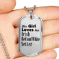 Irish Red and White Setter - Luxury Dog Tag Necklace