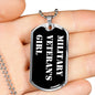 Military Veteran's Girl v3 - Luxury Dog Tag Necklace