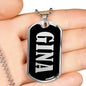 Gina v01s - Luxury Dog Tag Necklace