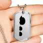 Mama Hedgehog With 2 Hoglets - Luxury Dog Tag Necklace