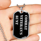 Combat Veteran's Aunt v2 - Luxury Dog Tag Necklace