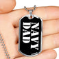 Navy Dad v3 - Luxury Dog Tag Necklace