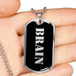 Brain v3 - Luxury Dog Tag Necklace