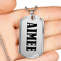 Aimee v01 - Luxury Dog Tag Necklace
