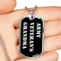 Army Veteran's Grandma v3 - Luxury Dog Tag Necklace
