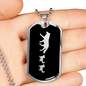 Mama Wolf With 2 Pups v2 - Luxury Dog Tag Necklace