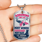 Woman Veteran - Luxury Dog Tag Necklace