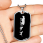 Mama Lioness With 2 Cubs v2 - Luxury Dog Tag Necklace