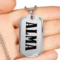 Alma v01 - Luxury Dog Tag Necklace