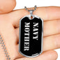 Navy Mother v2 - Luxury Dog Tag Necklace